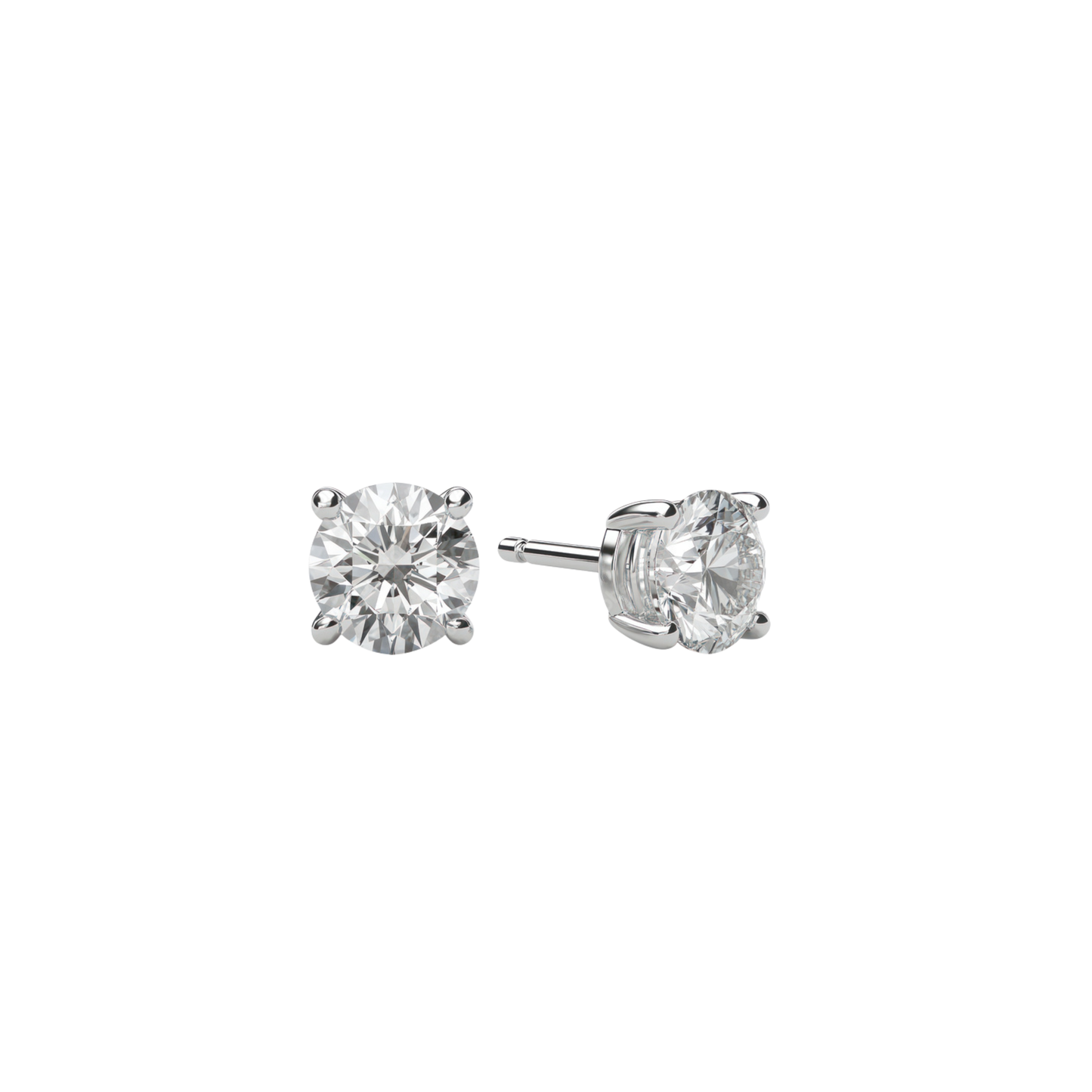 Brinco Solitário Shape Round 1.0ct