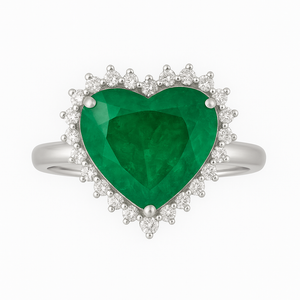Anel Heart Esmeralda