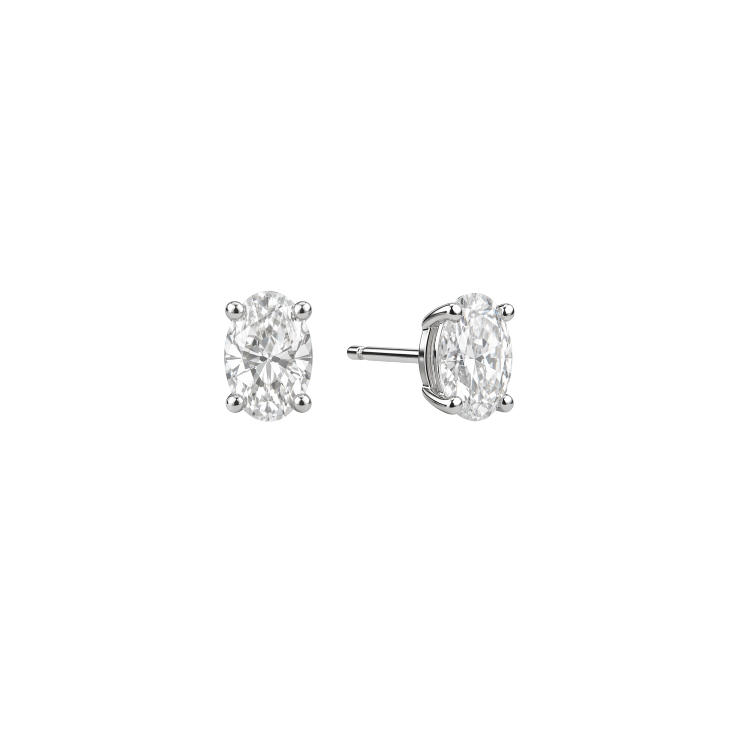 Brinco Solitário Shape Oval 1.5ct