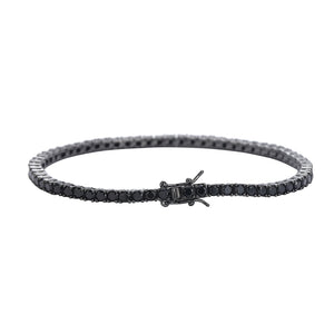 Pulseira Riviera Masculina Diamante Negro 10pts