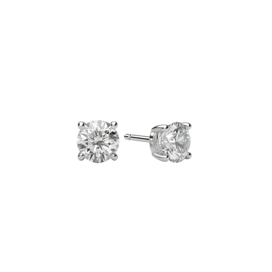 Brinco Solitário Shape Round 1.0ct