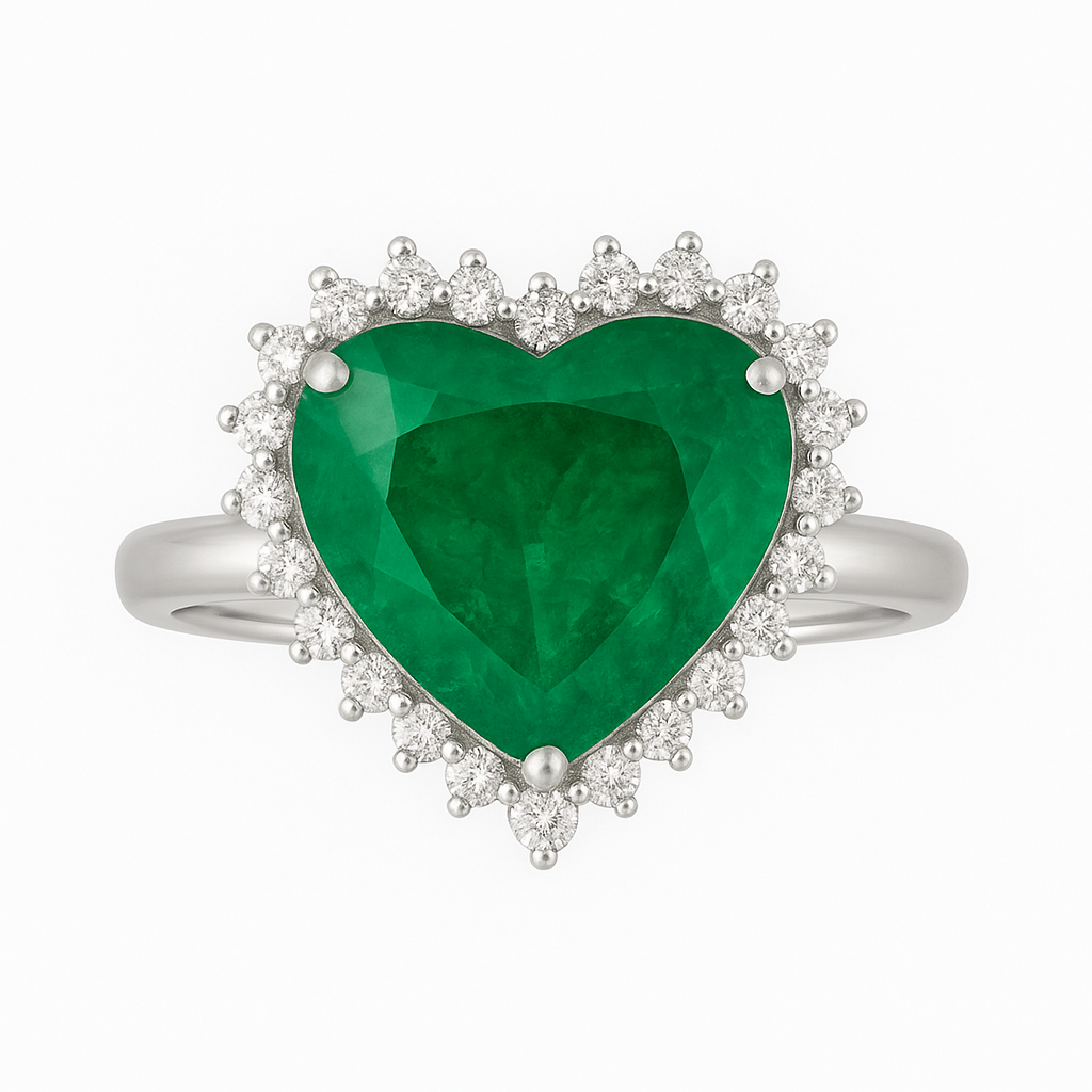 Anel Heart Esmeralda