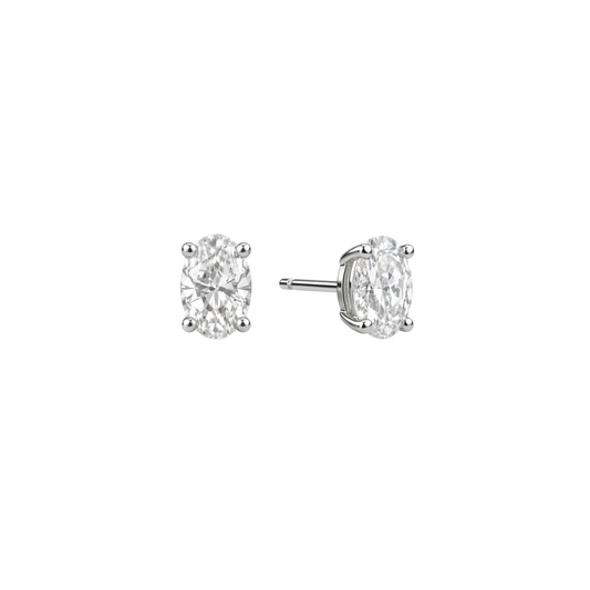 Brinco Solitário Shape Oval 1.5ct