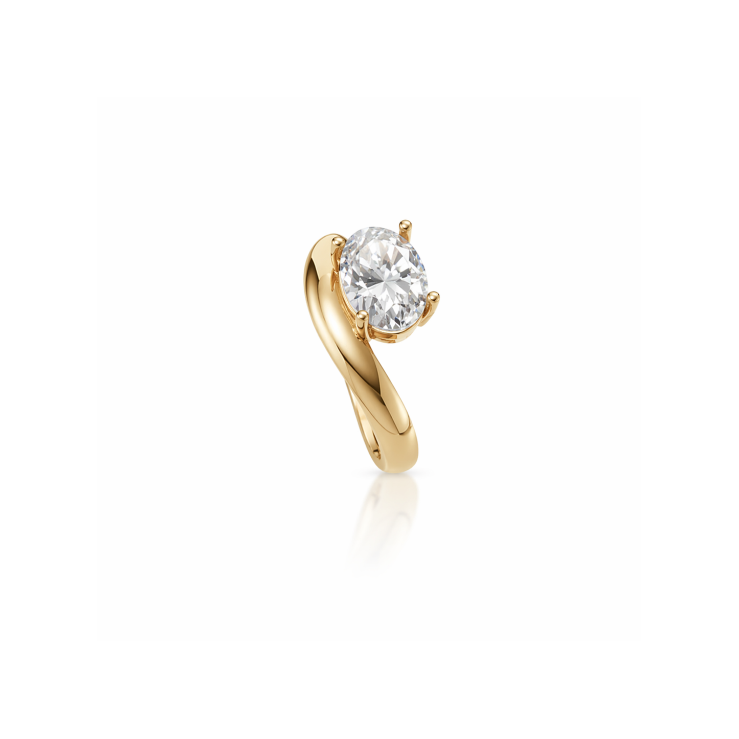Pinky Ring Diamond Oval 0.80ct