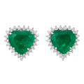Brinco Heart Esmeralda